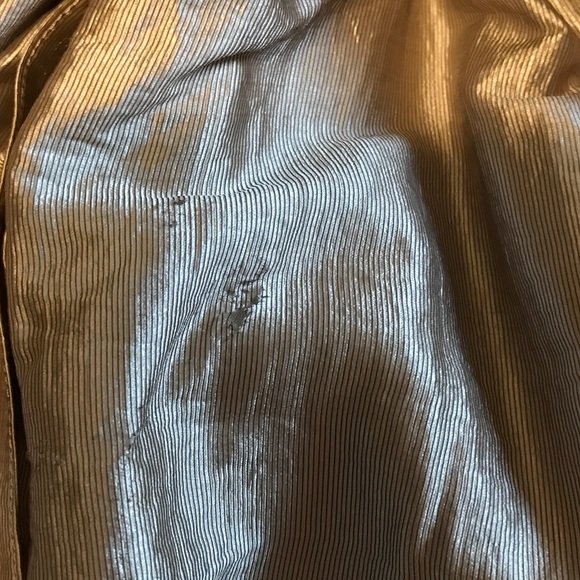 BCBG Max Azria Vintage Silver Metallic Fit and Flare Midi Dress - Picture 11 of 11